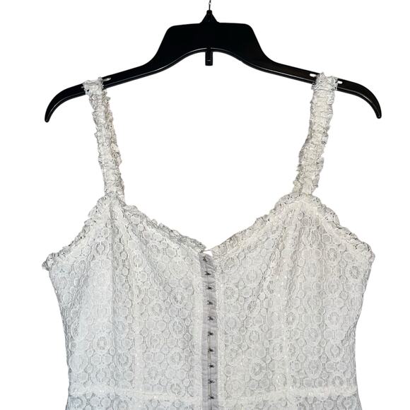 Storia Mini Dress Eyelette Lace Hook-and-Eye Shift - Picture 6 of 13